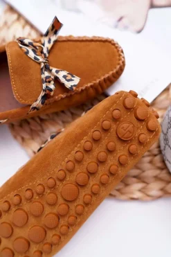 Online Boto Mokasyny Damskie Lu Boo Wygodne Camel Plummy