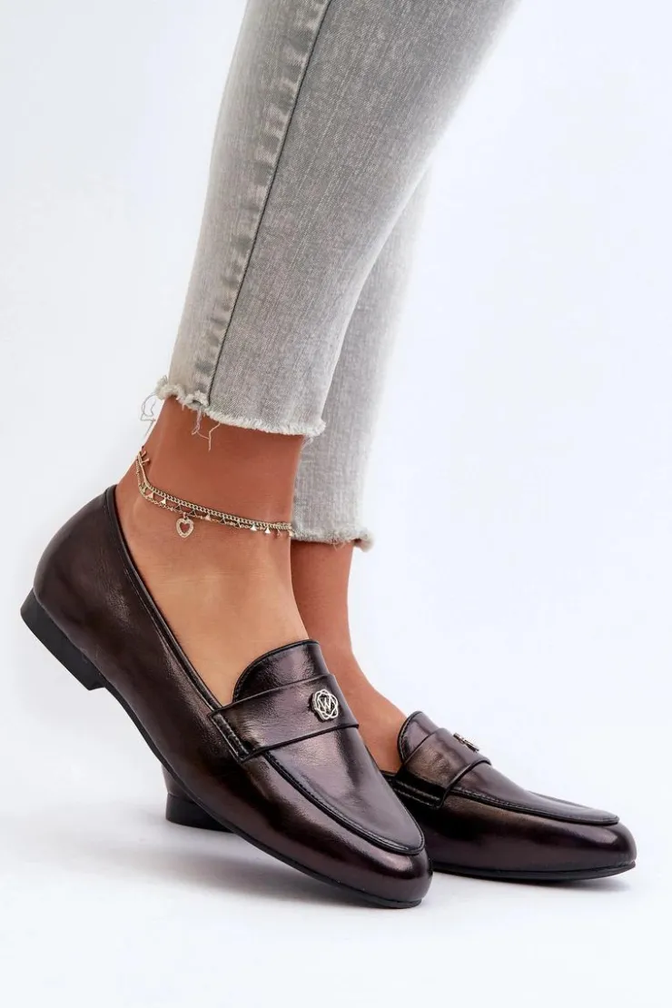 Sale Evento Mokasyny Damskie Na Płaskim Obcasie Czarne Sylvaine