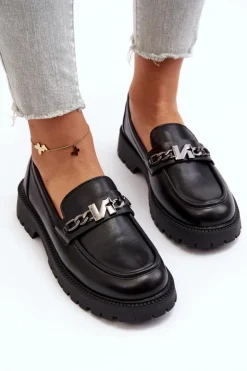 Buty damskie Vinceza Loafersy Damskie|Mokasyny Płaskie*Mokasyny Damskie Na Płaskim Obcasie Czarne Ezoma