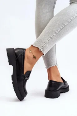 Buty damskie Vinceza Loafersy Damskie|Mokasyny Płaskie*Mokasyny Damskie Na Płaskim Obcasie Czarne Ezoma