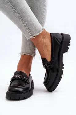 Buty damskie Vinceza Loafersy Damskie|Mokasyny Płaskie*Mokasyny Damskie Na Płaskim Obcasie Czarne Ezoma