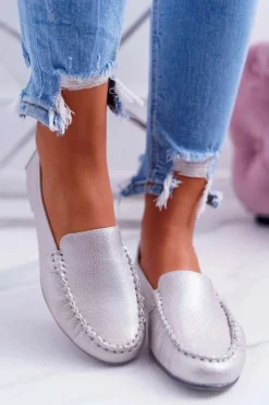 Buty Sergio Leone Mokasyny Damskie Sergio Leone Różowa Perła Winted