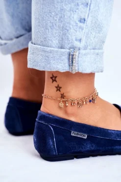 Damskie Buty damskie Vinceza Mokasyny Damskie Skóra Zamsz Niebieskie Papito