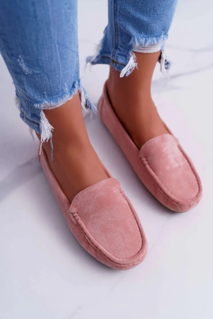 Boto Mokasyny Damskie Zamszowe*Mokasyny Damskie Wygodne Eko-zamsz Różowe Lemma