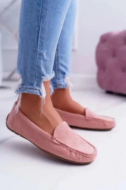 Boto Mokasyny Damskie Zamszowe*Mokasyny Damskie Wygodne Eko-zamsz Różowe Lemma