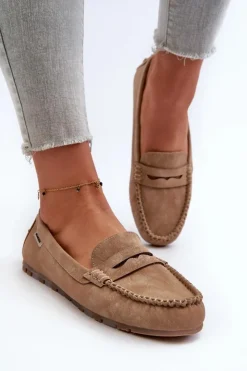 Boto Loafersy Damskie|Mokasyny Damskie Skórzane*Mokasyny Damskie Z Eko Skóry Brązowe Celoria