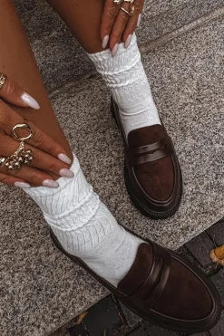 Hot Evento Mokasyny Damskie Z Eko Skóry Czekoladowe Cailen Brązowy