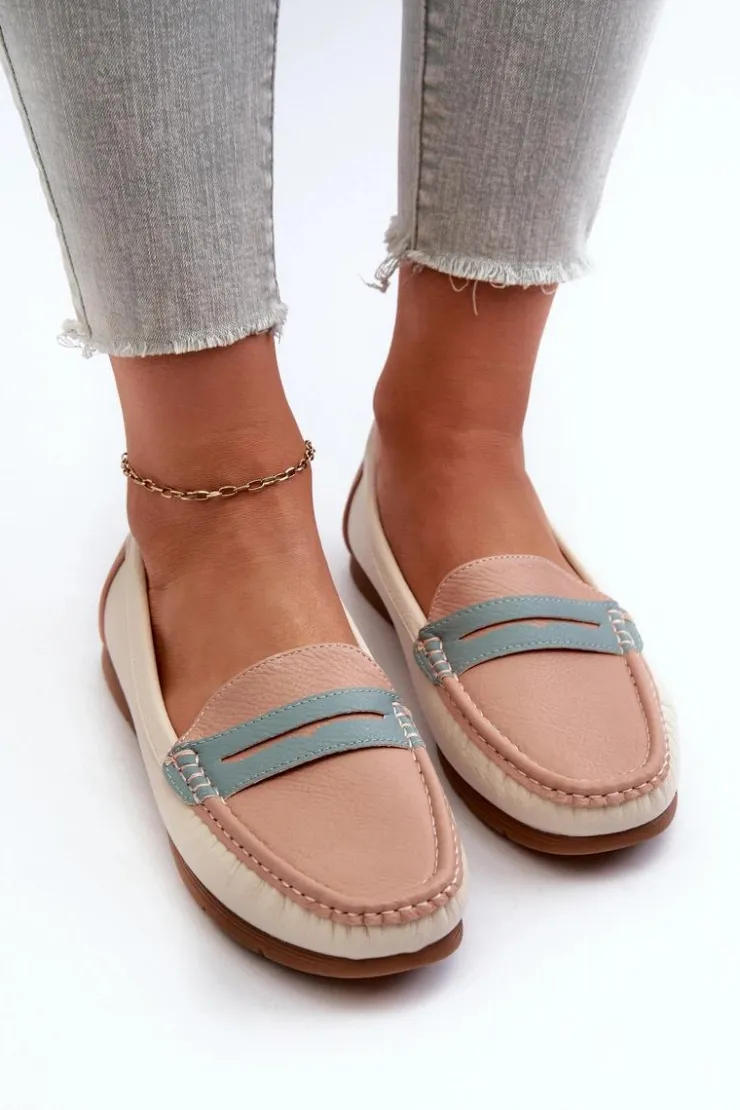 Evento Mokasyny Damskie Z Eko Skóry Różowe Vikitara