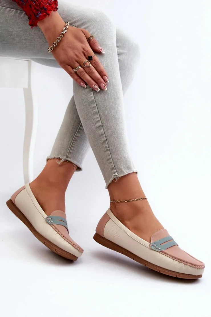 Evento Mokasyny Damskie Z Eko Skóry Różowe Vikitara