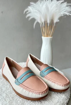 Evento Mokasyny Damskie Z Eko Skóry Różowe Vikitara