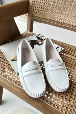 Boto Mokasyny Damskie Z Eko Skóry Białe Rerceria