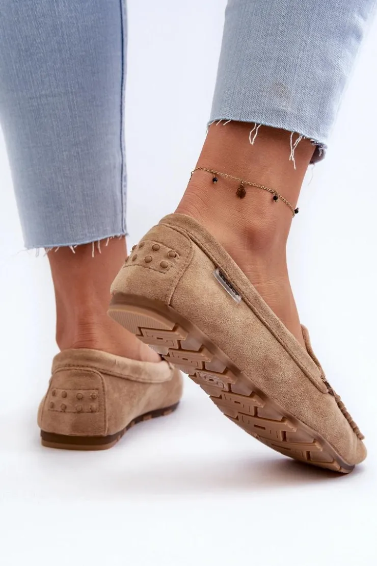 Boto Loafersy Damskie|Mokasyny Damskie Zamszowe*Mokasyny Damskie Z Eko Zamszu Brązowe Amrutia