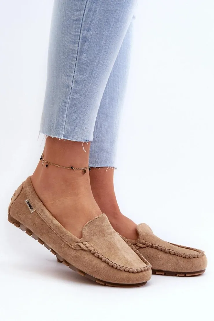 Boto Loafersy Damskie|Mokasyny Damskie Zamszowe*Mokasyny Damskie Z Eko Zamszu Brązowe Amrutia