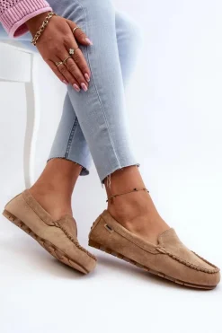 Boto Loafersy Damskie|Mokasyny Damskie Zamszowe*Mokasyny Damskie Z Eko Zamszu Brązowe Amrutia