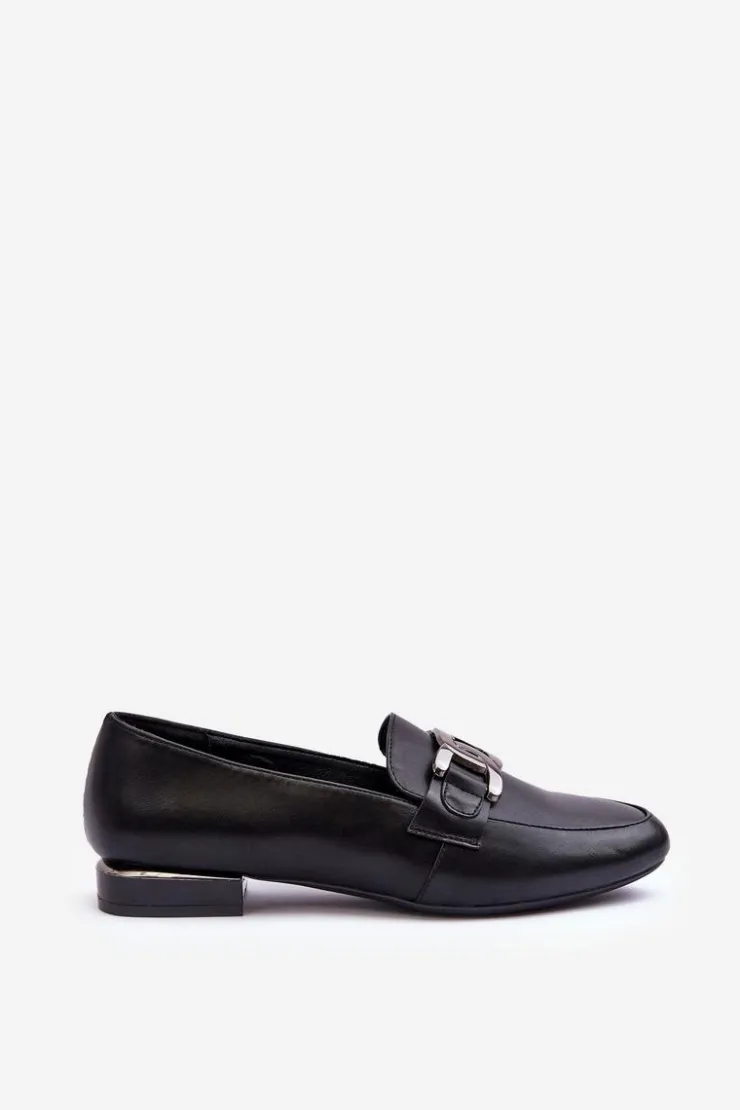 Buty Sergio Leone Mokasyny Damskie Skórzane|Mokasyny Damskie Zamszowe*Mokasyny Damskie Z Ozdobą Czarne Camilena Czarny