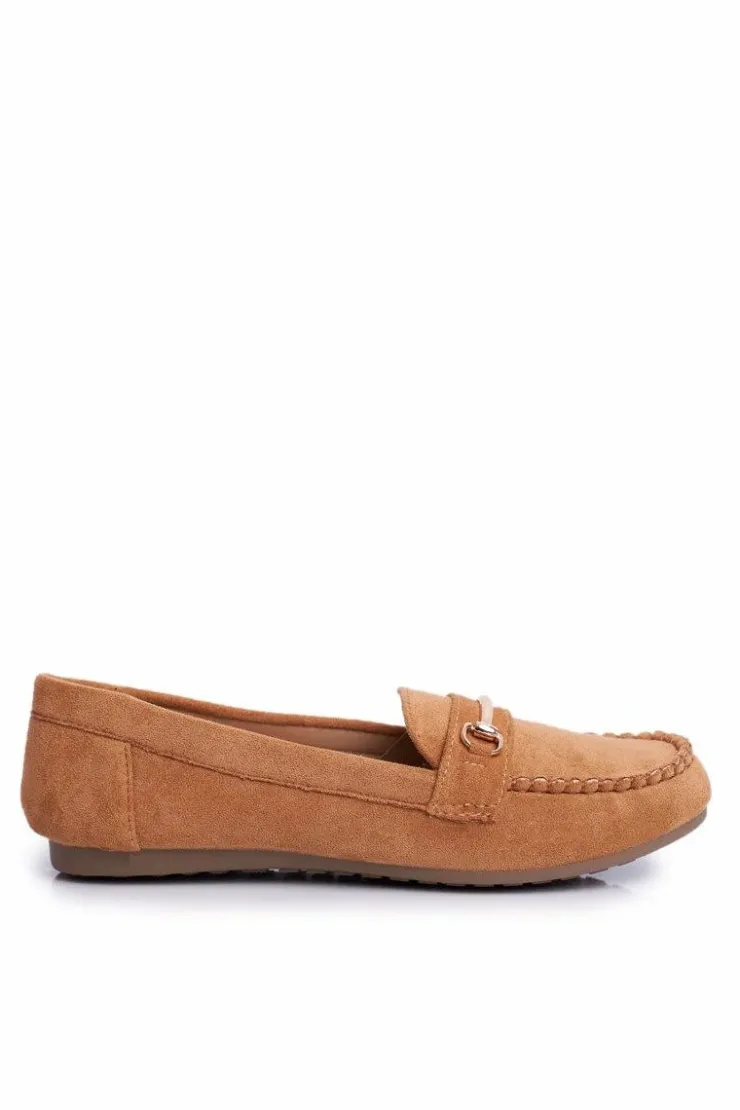 Damskie Boto Mokasyny Damskie Zamszowe Camel Dive