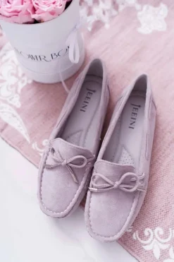 Boto Mokasyny Damskie Zamszowe*Mokasyny Damskie Zamszowe Komfortowe Szare Buggy