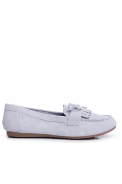 Boto Mokasyny Damskie Zamszowe*Mokasyny Damskie Zamszowe Błękitne Velucci