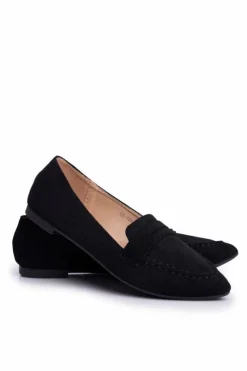 Boto Mokasyny Damskie Zamszowe*Mokasyny Damskie Zamszowe CH-1M6 Czarne Laveria