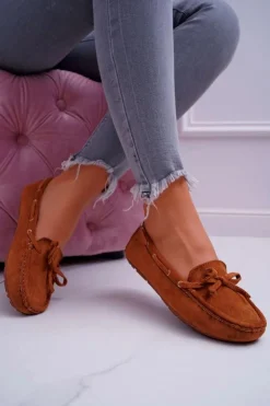 Damskie Damskie buty S.Barski Mokasyny Damskie Zamszowe Camel S.Barski Gustoben