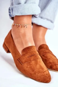 Buty Sergio Leone Mokasyny Damskie Zamszowe*Mokasyny Damskie Zamszowe Sergio Leone MK734 Camel Nebbi