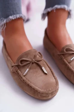 Damskie Boto Mokasyny Damskie Zamszowe Komfortowe Khaki Buggy