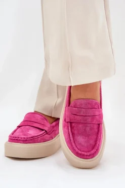 Hot Buty damskie Vinceza Mokasyny Damskie Zamszowe Na Platformie Vinceza 79535 Fuksja