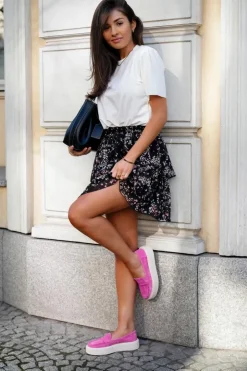 Hot Buty damskie Vinceza Mokasyny Damskie Zamszowe Na Platformie Vinceza 79535 Fuksja