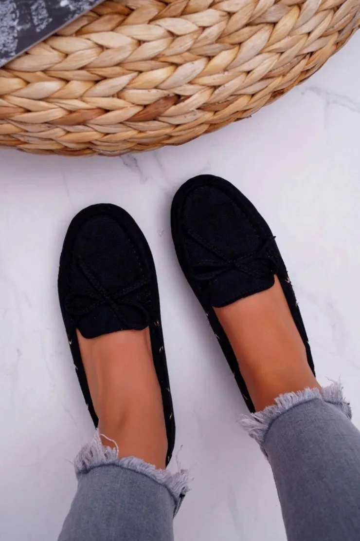 Damskie buty S.Barski Mokasyny Damskie Zamszowe*Mokasyny Damskie Zamszowe Czarne S.Barski Gustoben