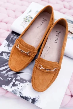 Boto Mokasyny Damskie Zamszowe*Mokasyny Damskie Zamszowe Comfort Camel Anzio