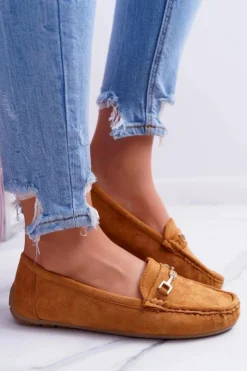 Boto Mokasyny Damskie Zamszowe*Mokasyny Damskie Zamszowe Comfort Camel Anzio