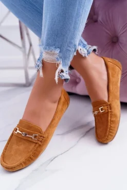 Boto Mokasyny Damskie Zamszowe*Mokasyny Damskie Zamszowe Comfort Camel Anzio