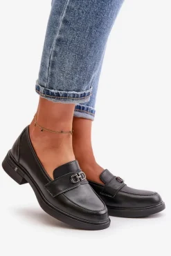 Buty damskie Vinceza Loafersy Damskie|Mokasyny Damskie Lakierowane*Mokasyny Damskie Ze Skóry Naturalnej Czarne Vinceza 58409