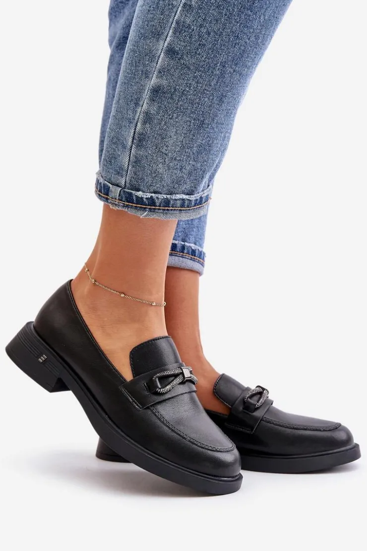 Damskie Buty damskie Vinceza Mokasyny Damskie Ze Skóry Naturalnej Vinceza 62181 Czarne