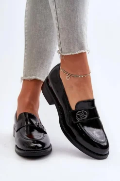 Evento Mokasyny Damskie Lakierowane|Mokasyny Damskie Skórzane*Mokasyny Lakierowane Damskie Czarne Dilhela