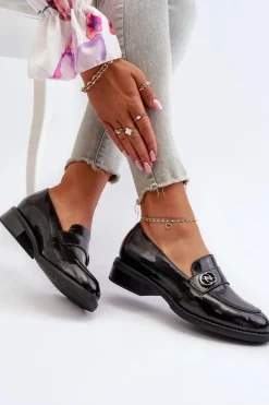 Evento Mokasyny Damskie Lakierowane|Mokasyny Damskie Skórzane*Mokasyny Lakierowane Damskie Czarne Dilhela