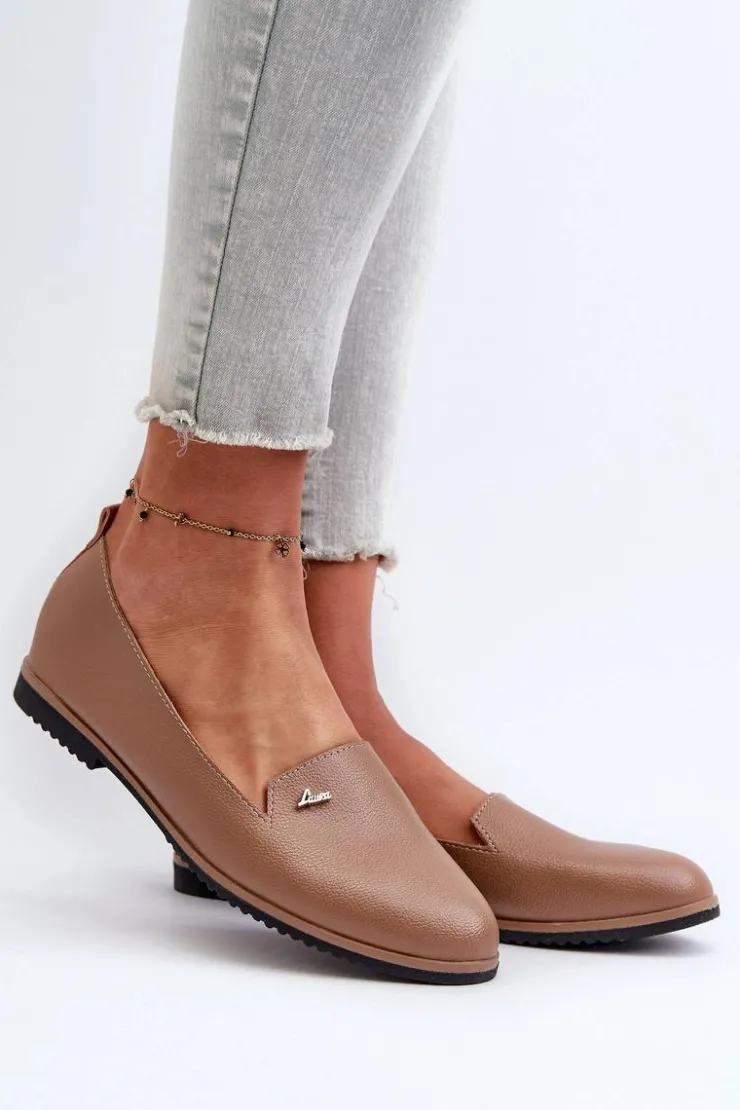 Boto Loafersy Damskie|Mokasyny Damskie Skórzane*Mokasyny Na Płaskim Obcasie Damskie Brązowe Enzla