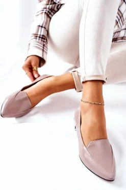 Damskie Laura Messi Mokasyny Na Srebrnym Obcasie 2013 Cappuccino