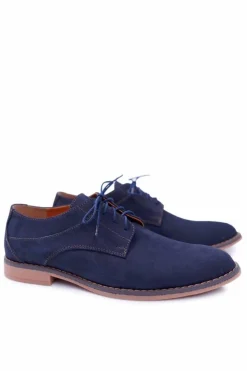 Damskie Boto Męskie Półbuty Bednarek Nubukowe Granatowe Atletos