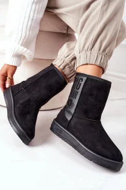 Damskie Big Star Shoes Śniegowce Big Star EE274415 Czarne