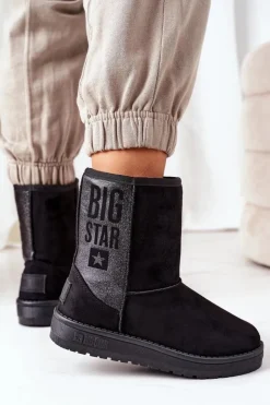 Damskie Big Star Shoes Śniegowce Big Star EE274415 Czarne