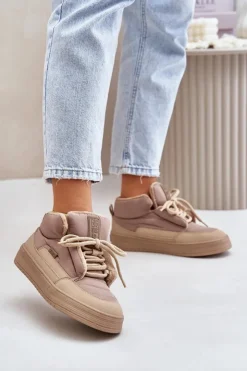 Big Star Shoes Buty Sportowe Big Star|Śniegowce Damskie*Śniegowce Damskie Big Star OO274A532 Beżowe Beżowy