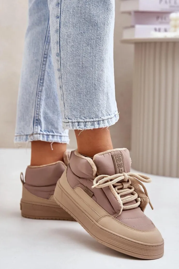 Big Star Shoes Buty Sportowe Big Star|Śniegowce Damskie*Śniegowce Damskie Big Star OO274A532 Beżowe Beżowy