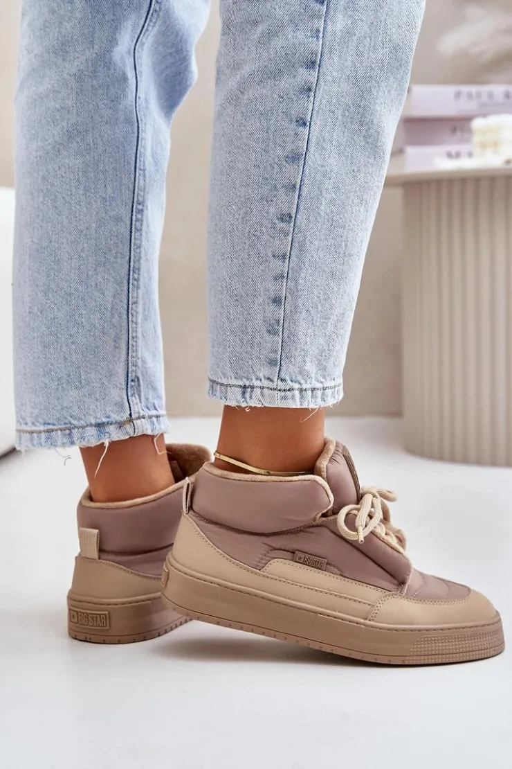 Big Star Shoes Buty Sportowe Big Star|Śniegowce Damskie*Śniegowce Damskie Big Star OO274A532 Beżowe Beżowy