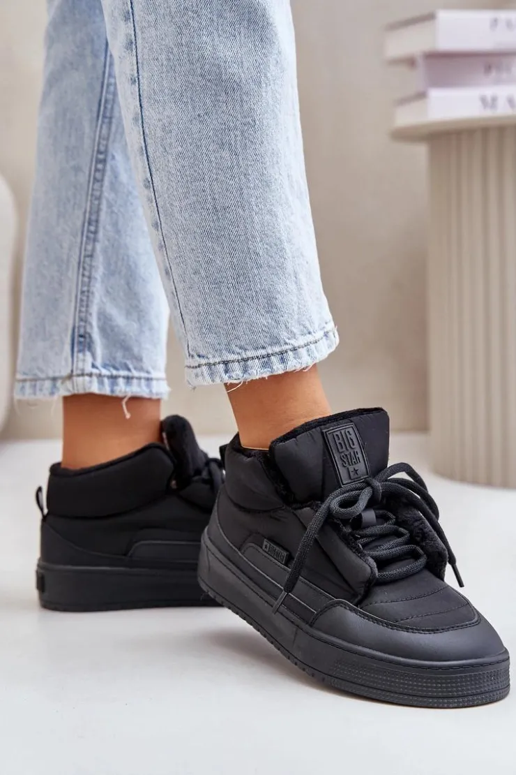 Damskie Big Star Shoes Śniegowce Damskie Big Star OO274A530 Czarne