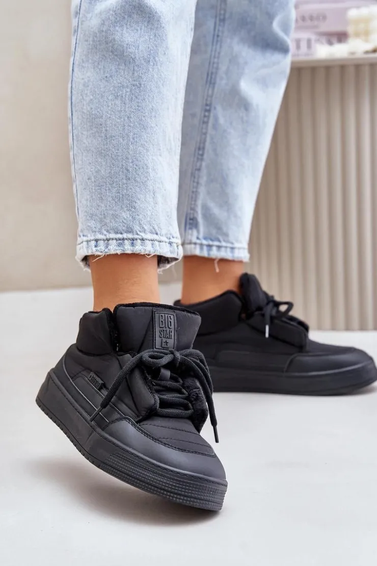 Damskie Big Star Shoes Śniegowce Damskie Big Star OO274A530 Czarne