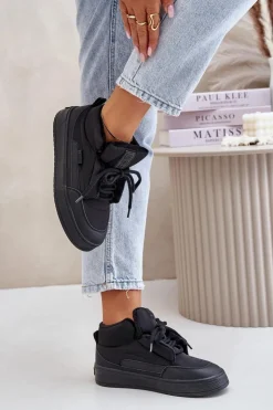 Damskie Big Star Shoes Śniegowce Damskie Big Star OO274A530 Czarne