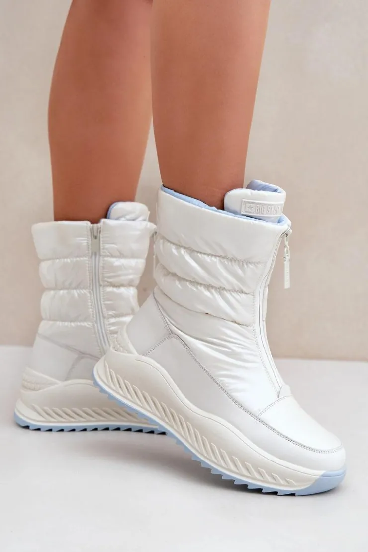 Damskie Big Star Shoes Śniegowce Damskie Big Star OO274A396 Białe