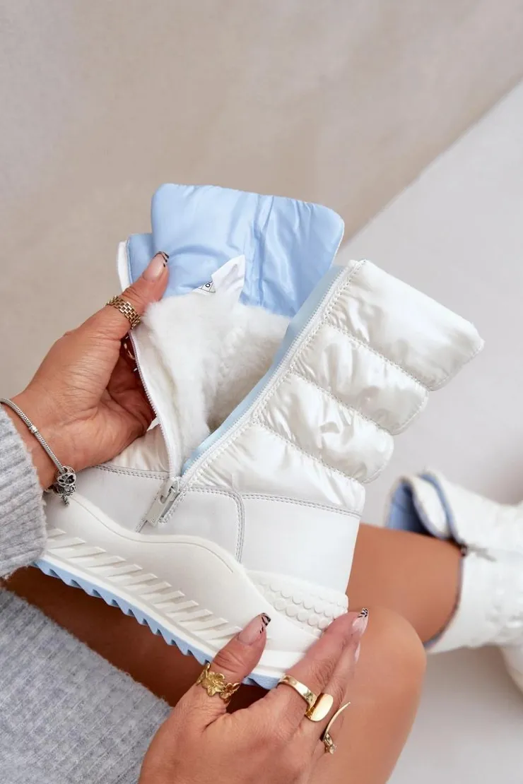 Damskie Big Star Shoes Śniegowce Damskie Big Star OO274A396 Białe