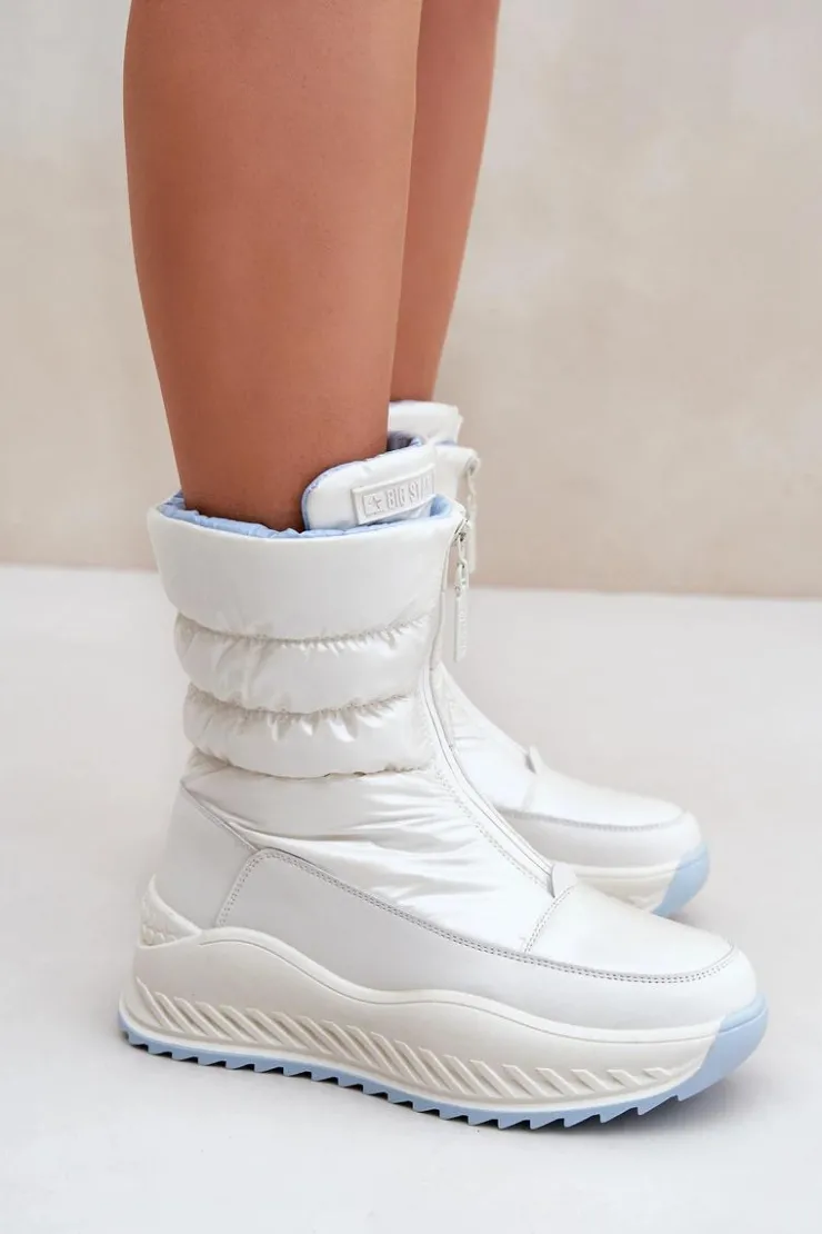 Damskie Big Star Shoes Śniegowce Damskie Big Star OO274A396 Białe